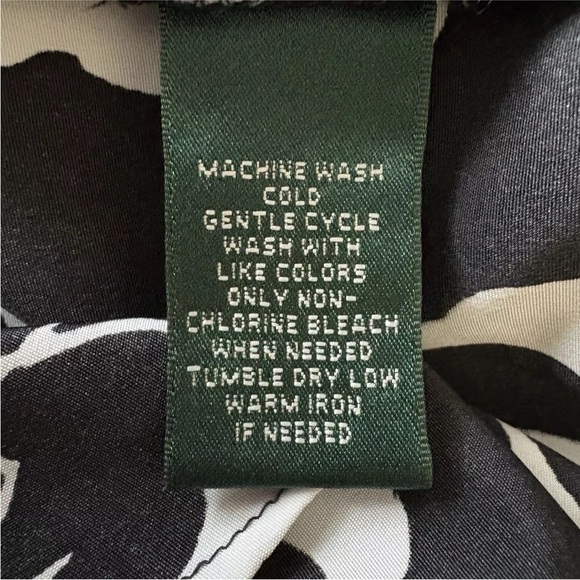 Lauren Ralph Lauren Black Pearl Floral Print Wide Leg Pants Womens Size 4 (1635) - Picture 6 of 6